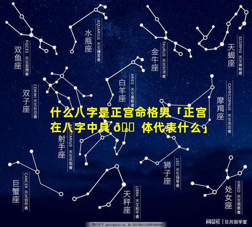 什么八字是正宫命格男「正宫在八字中具 🐠 体代表什么」